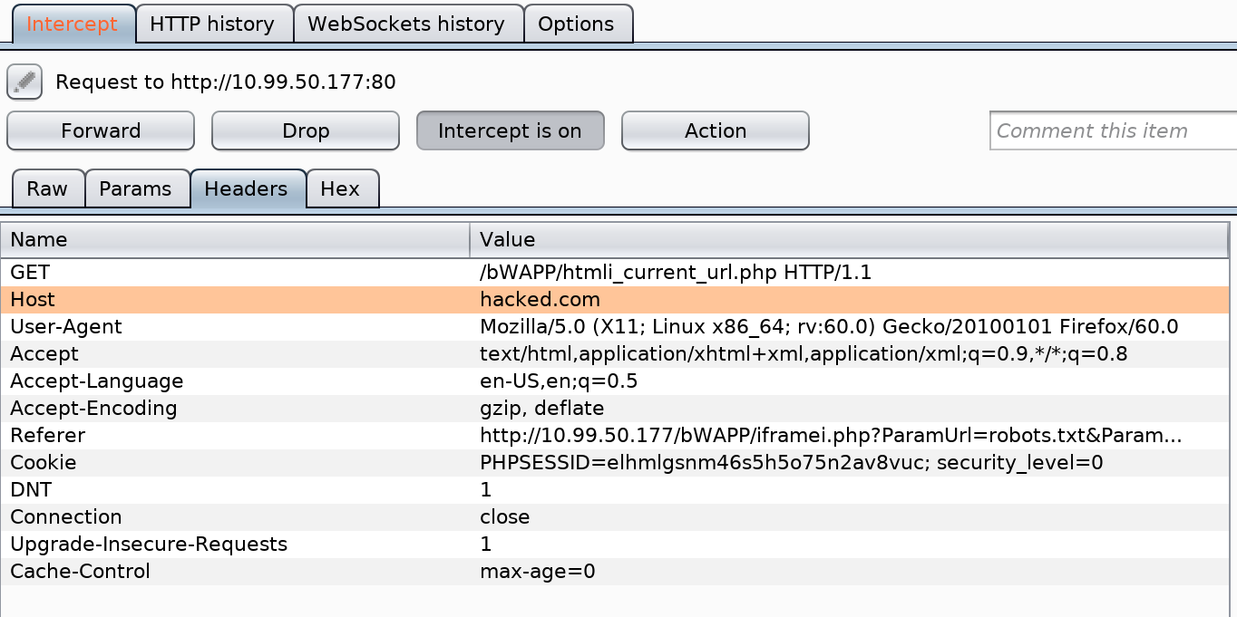 HTML Injection - Reflected (Current URL)